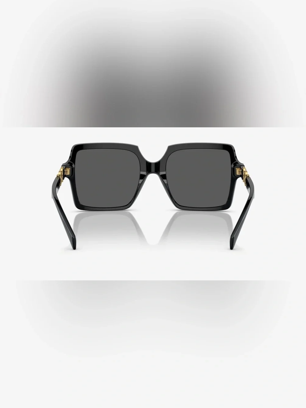 Versace Black Square Women's Sunglasses with Gold Medallion